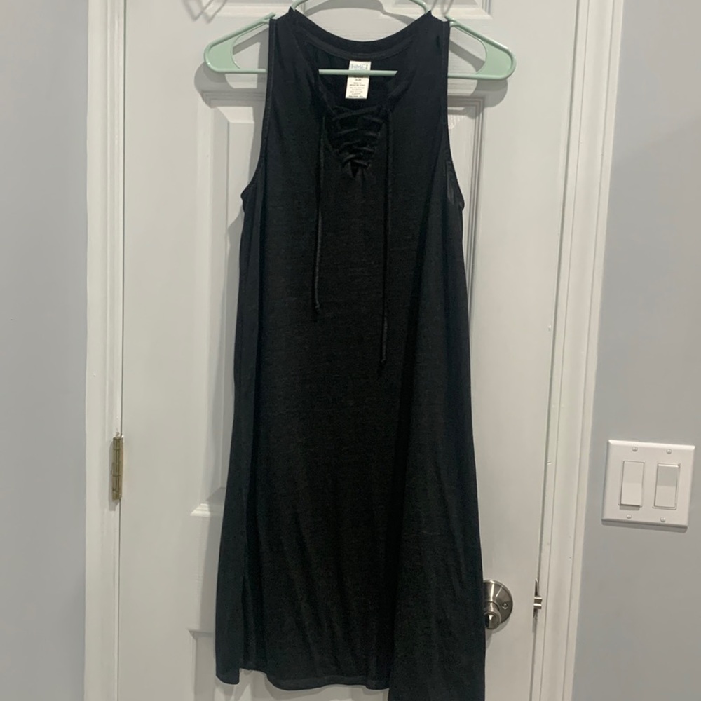 Time and Tru T-shirt dress with lace up or tie up neckline.
